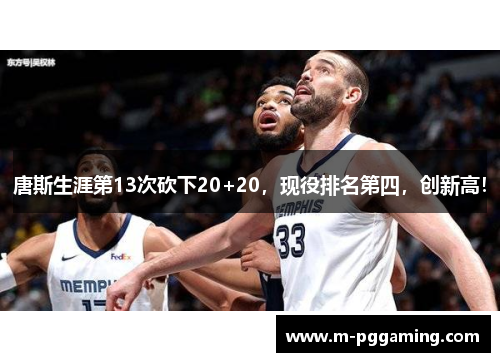 唐斯生涯第13次砍下20+20,现役排名第四,创新高!